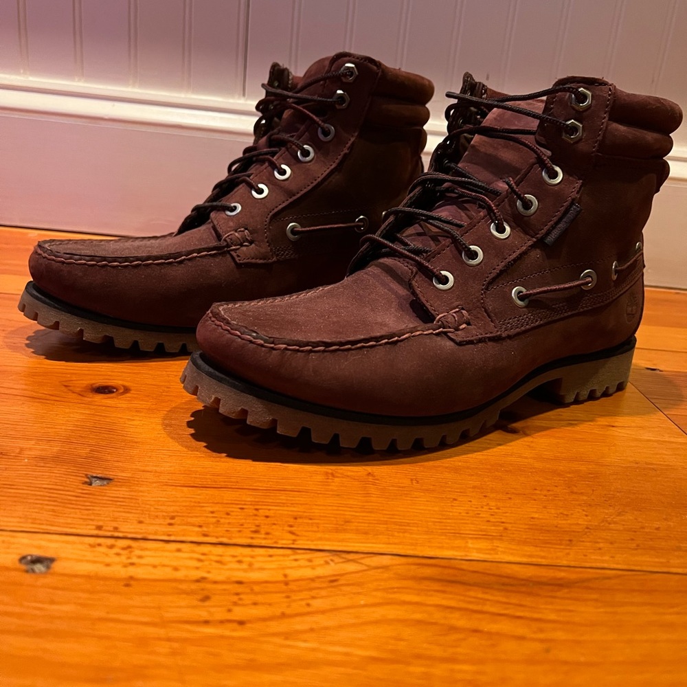MEN'S OAKWELL 7-EYE MIXED-MEDIA MOC TOE BOOTS